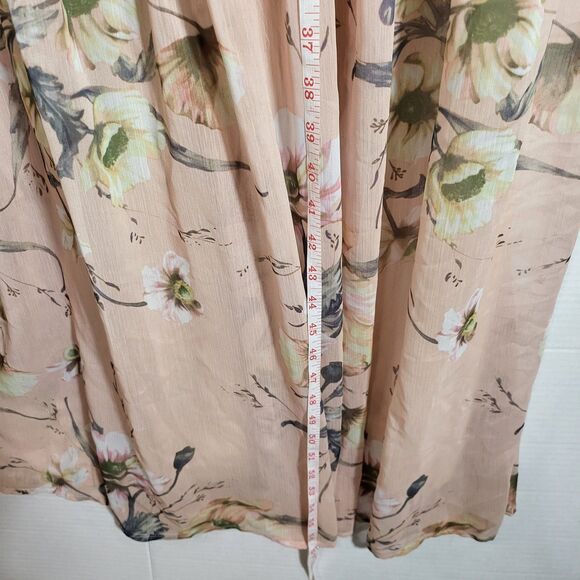 Baltic Born Floral V Neck Empire Waist Tiered Maxi Dress Size M - Picture 7 of 8